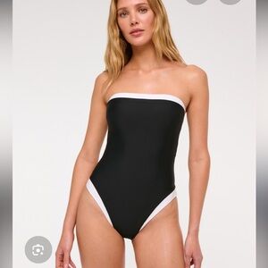 NWT Abercrombie & Fitch Black Marina One-Piece Swimsuit sold out